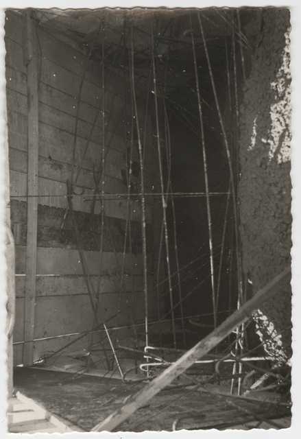 Fiume Isonzo, Gorizia. Opere di sbarramento in costruzione. Formazione della platea. Particolare